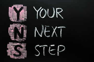 Image showing Your next step