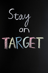 Image showing Stay on target
