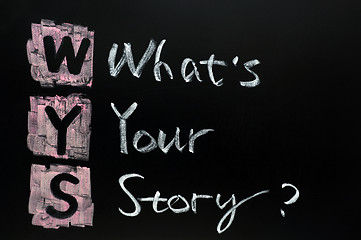 Image showing What's your story