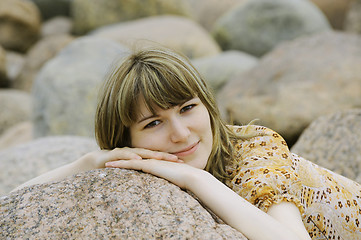 Image showing Portrait relax young woman