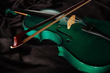 Image showing Green violin