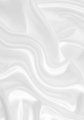 Image showing Smooth elegant white silk can use as background