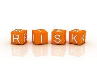Image showing Risk Blocks, orange color on white background
