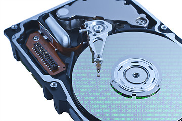 Image showing hard disk drive in close up