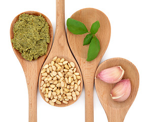 Image showing Pesto and Ingredients