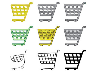 Image showing shopping cart icons