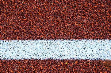 Image showing Stadium running track surface closeup textures