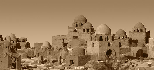 Image showing mausoleums in Aswan