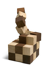 Image showing wooden 3D puzzle