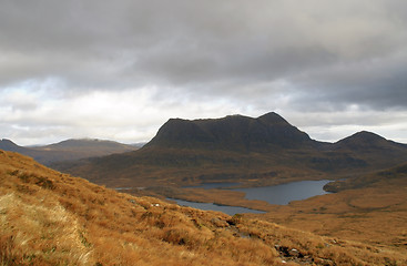 Image showing colorful dreamlike landscape near Stac Pollaidh