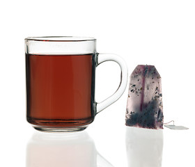 Image showing teacup and tea bag