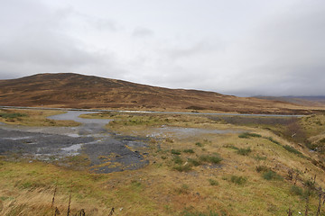 Image showing overgrown hilly scenery near Ullapool