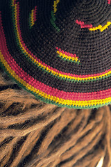 Image showing rasta cap and dreadlocks