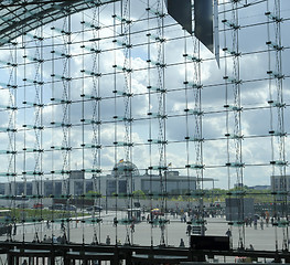 Image showing looking out central station of Berlin