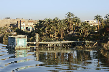 Image showing River Nile scenery between Aswan and Luxor