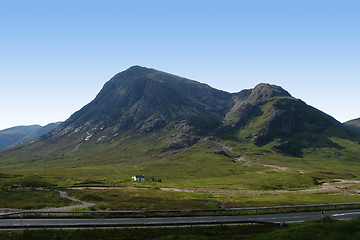 Image showing Buachaille Etive Mor in sunny ambiance