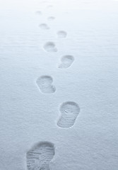 Image showing boot traces in the snow