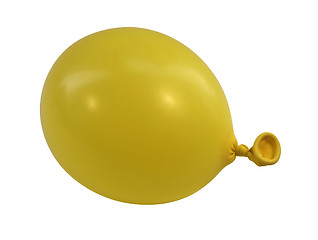 Image showing yellow balloon upright