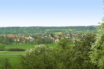 Image showing spring scenery in Hohenlohe