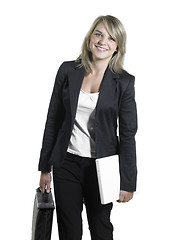 Image showing young blond business woman