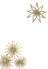 Image showing christmas decoration with straw stars