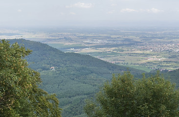 Image showing aerial view near Haut-Koenigsbourg Castle