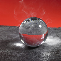 Image showing crystal ball on stone surface