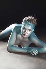 Image showing bodypainted girl