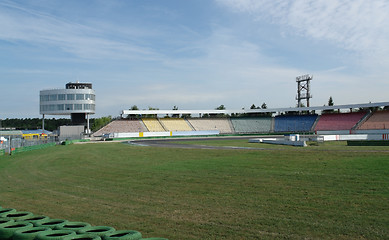 Image showing tribune opposite pit lane