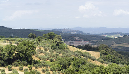 Image showing Tuscany landscape near San Gimignano