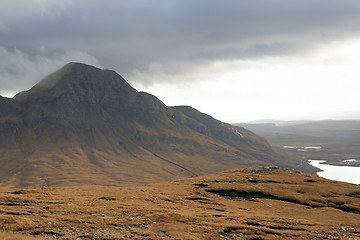 Image showing fantastic landscape near Stac Pollaidh