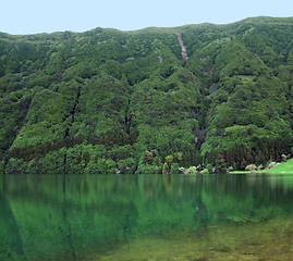 Image showing idyllic lakeside scenery