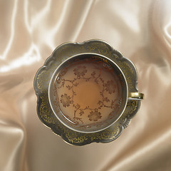 Image showing nostalgic tea cup and saucer