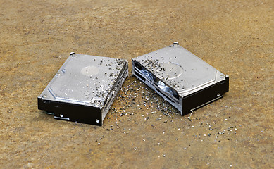 Image showing halved hdd