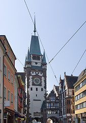 Image showing Freiburg im Breisgau with Martinstor