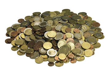 Image showing pile of euro coins