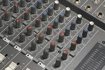 Image showing studio mixer detail