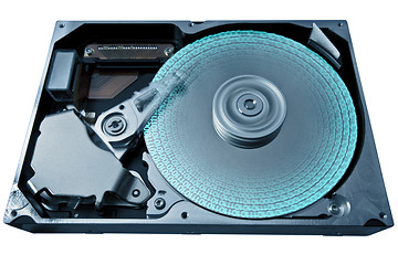 Image showing hard disk and data