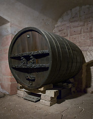 Image showing historic cask at Haut-Koenigsbourg Castle