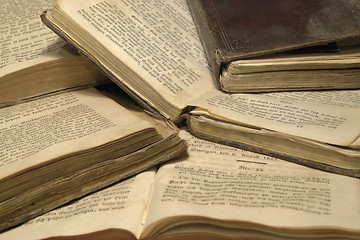 Image showing stack of historic books