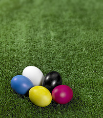 Image showing colorful Easter eggs