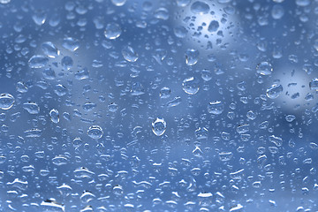 Image showing raindrops on the window