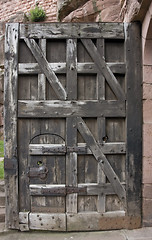 Image showing historic door at Haut-Koenigsbourg Castle