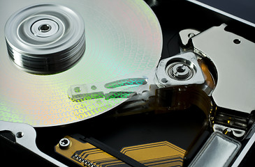Image showing hard disk and data