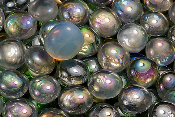 Image showing iridescent glass beads