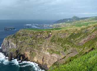 Image showing rocky coastal scenery at the Azores