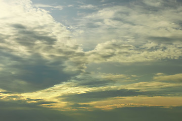 Image showing Dramatic cloudscape at sunset