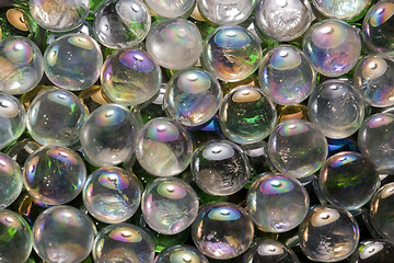 Image showing iridescent glass beads