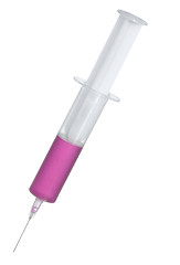 Image showing syringe filled with pink fluid