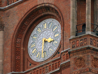 Image showing clock at the Red Town Hall